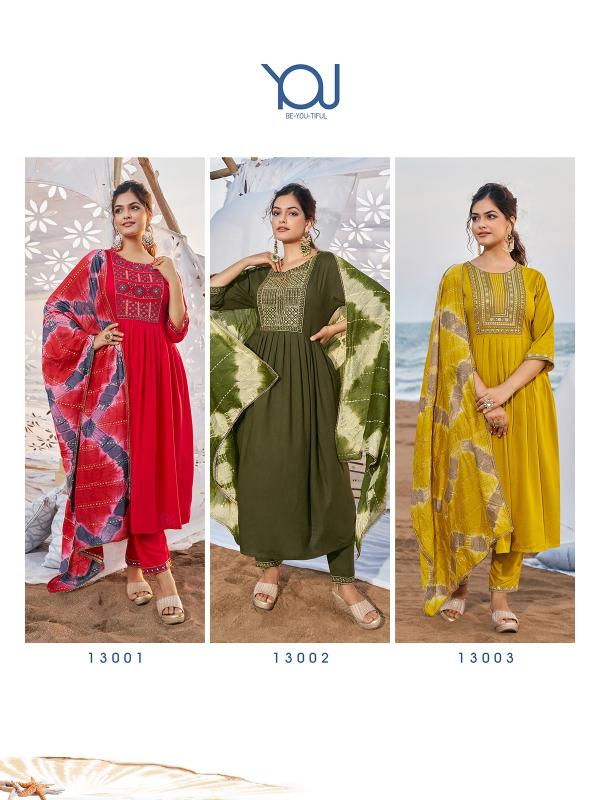 Wanna Kaashvi Naira Vol 2 Designer Rayon Kurti With Bottom Dupatta Collection